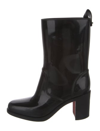 Christian Louboutin Spike Accents Rubber Rain Boots