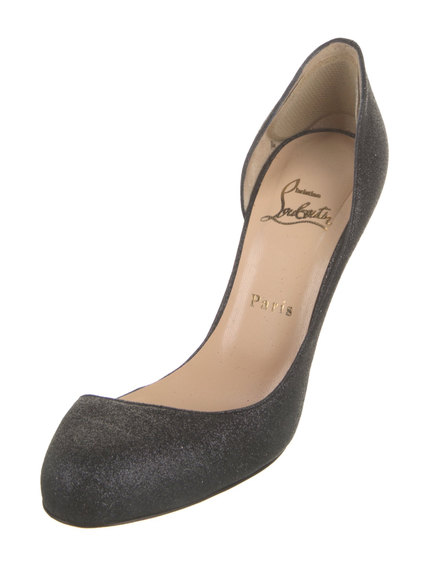 Christian Louboutin Helmour 100 Glitter D'Orsay Pumps