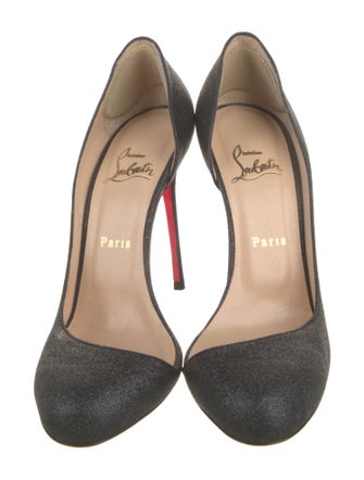 Christian Louboutin Helmour 100 Glitter D'Orsay Pumps