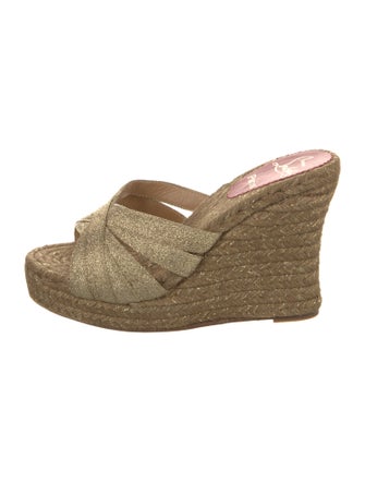 Christian Louboutin Canvas Braided Accents Espadrilles