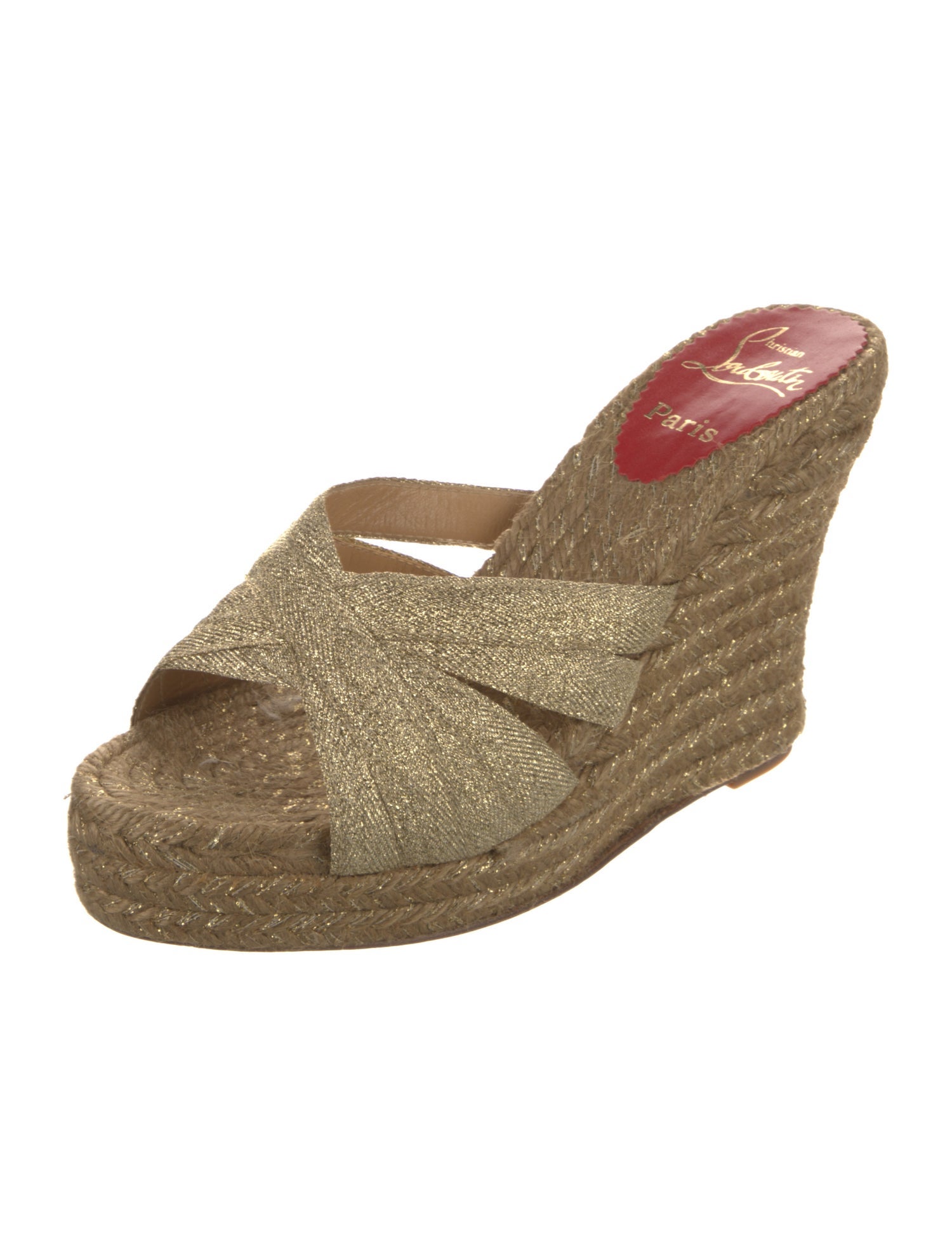 Christian Louboutin Canvas Braided Accents Espadrilles