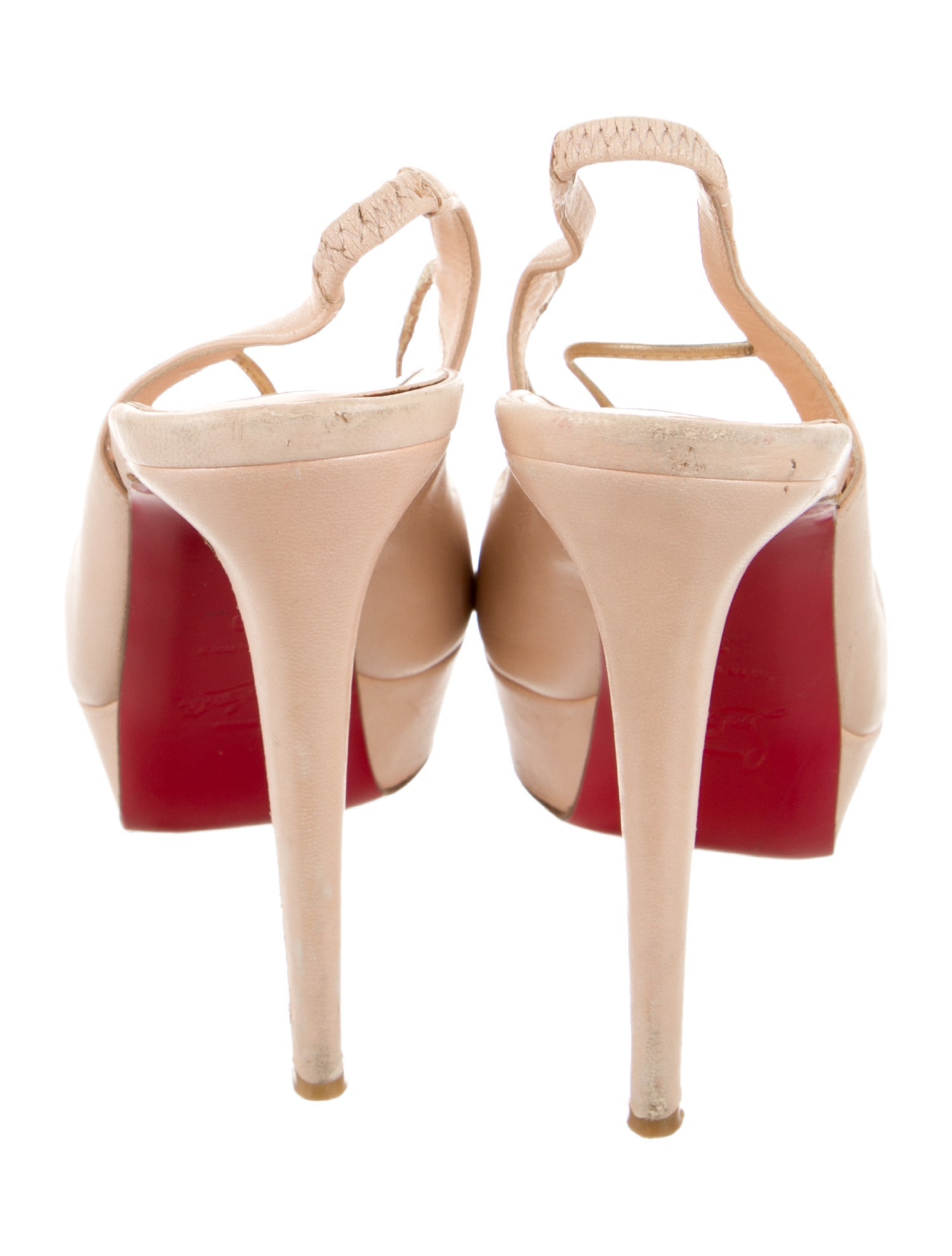 Christian Louboutin Leather Slingback Sandals