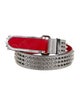 Christian Louboutin Spike Accents Glitter Belt