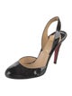 Christian Louboutin Patent Leather Slingback Sandals