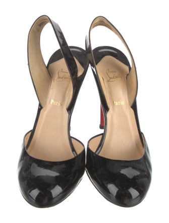 Christian Louboutin Patent Leather Slingback Sandals