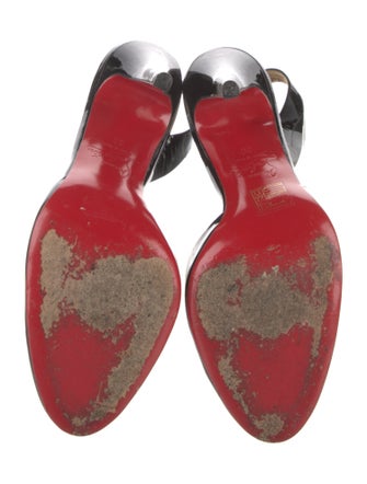 Christian Louboutin Patent Leather Slingback Sandals