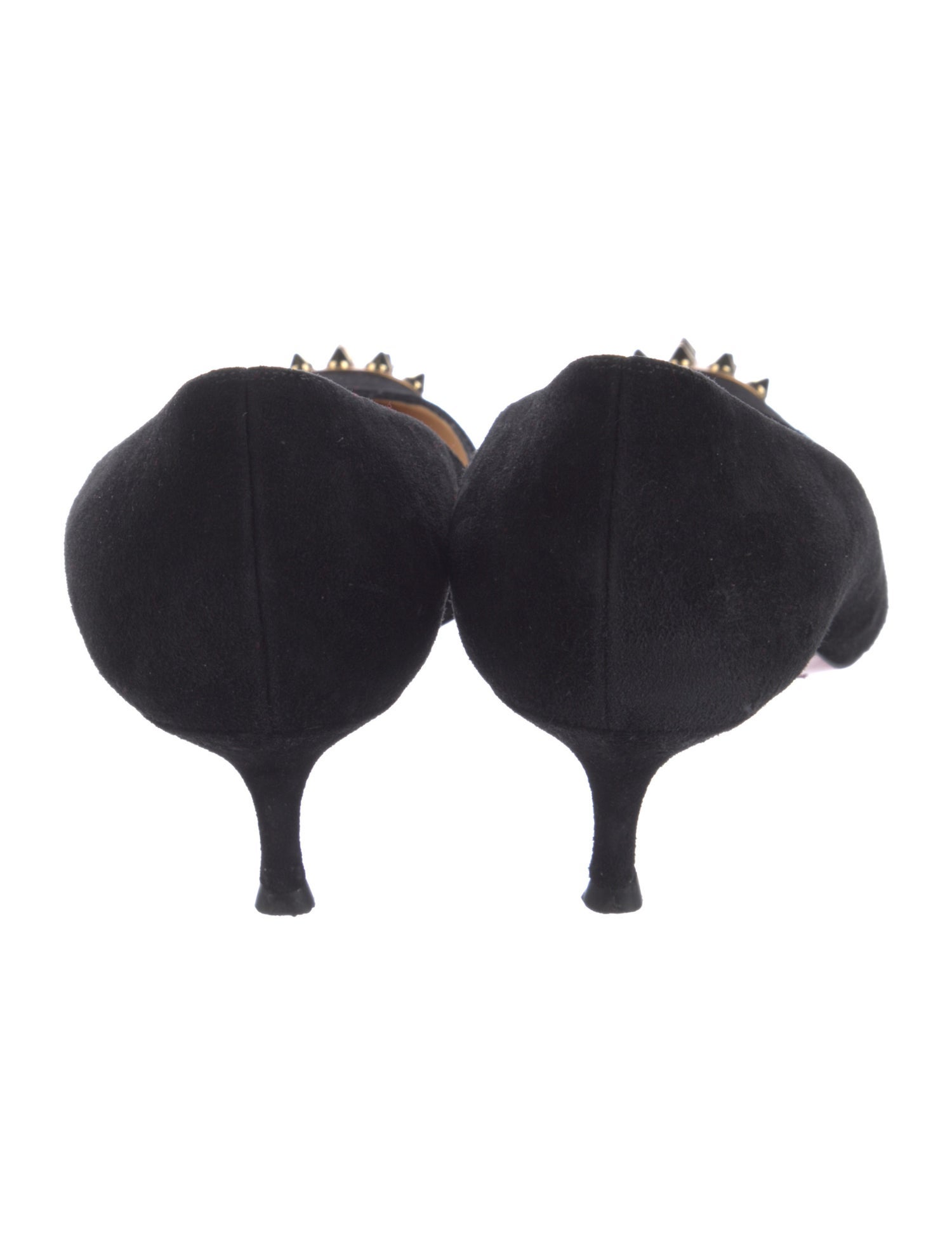 Christian Louboutin Suede Studded Accents Pumps