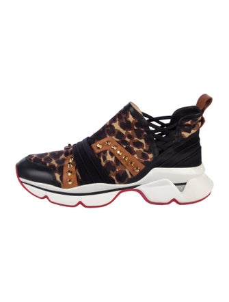 Christian Louboutin Spike Accents Neoprene Sock Sneakers