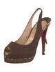 Christian Louboutin Canvas Slingback Pumps