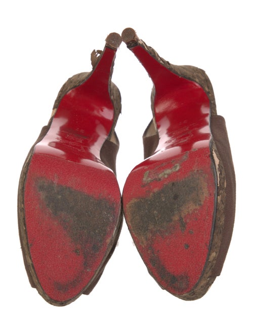 Christian Louboutin Canvas Slingback Pumps