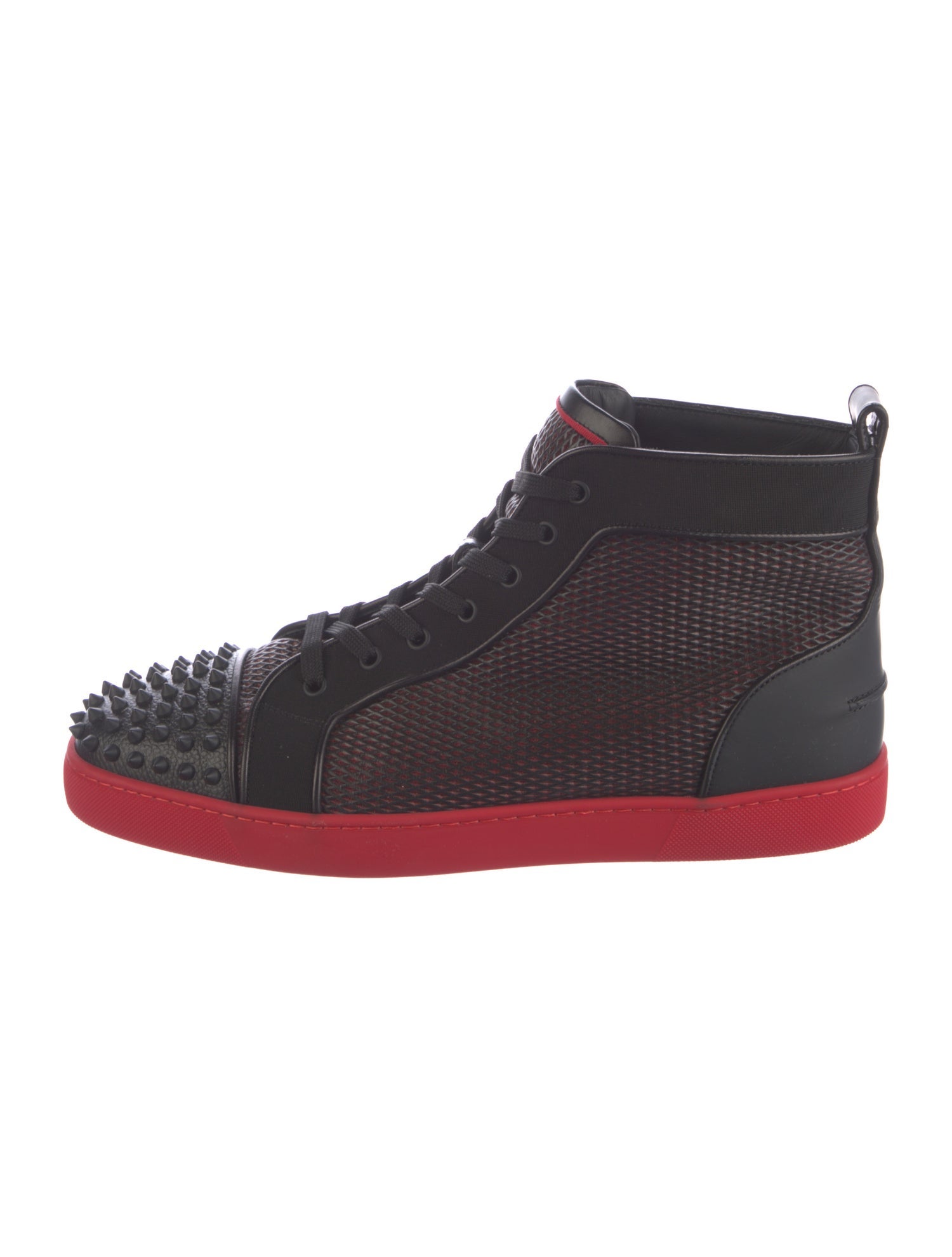 Christian Louboutin Spike Accents Leather Sneakers