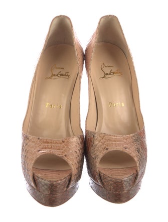 Christian Louboutin Python Animal Print Pumps