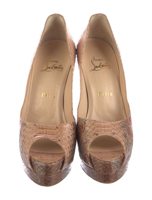Christian Louboutin Python Animal Print Pumps