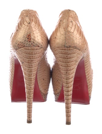 Christian Louboutin Python Animal Print Pumps