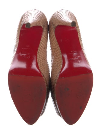 Christian Louboutin Python Animal Print Pumps