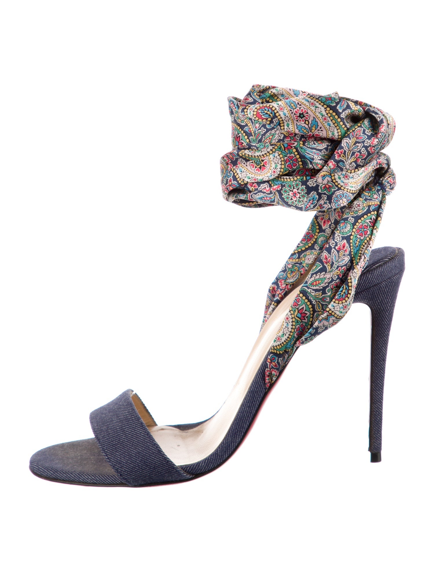 Christian Louboutin Denim Animal Print D'Orsay Pumps