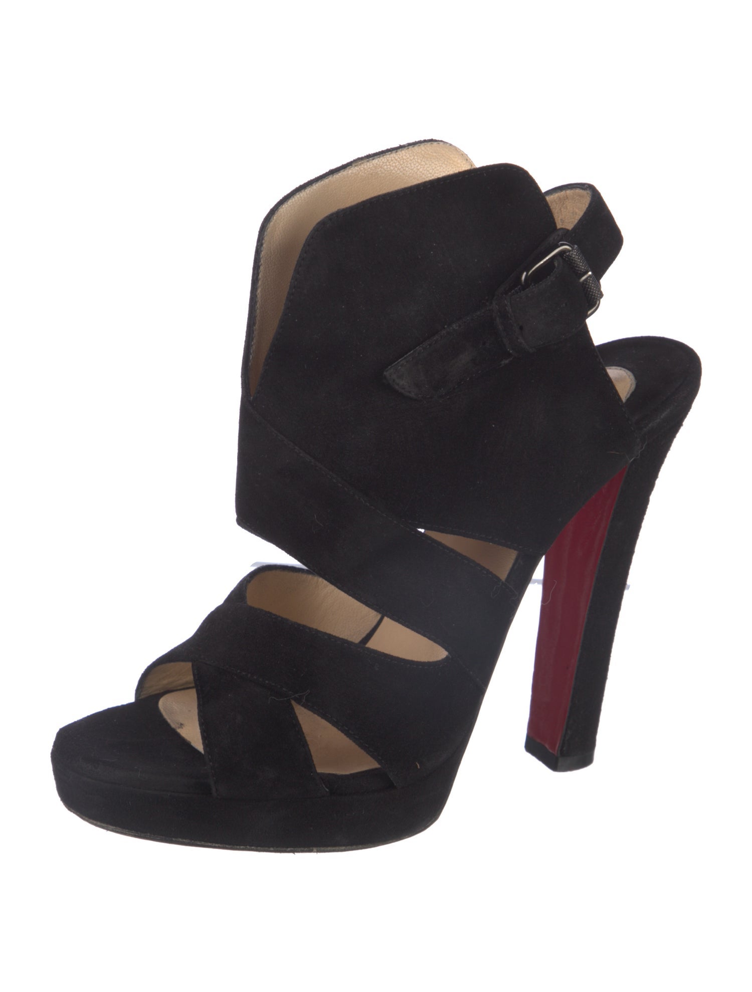 Christian Louboutin Suede Slingback Sandals