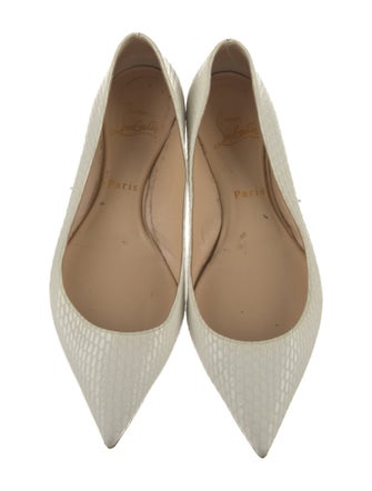 Christian Louboutin Spike Accents Leather Flats