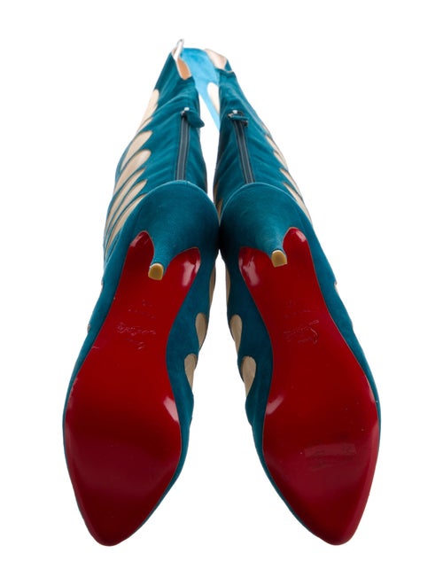Christian Louboutin Suede Printed Boots