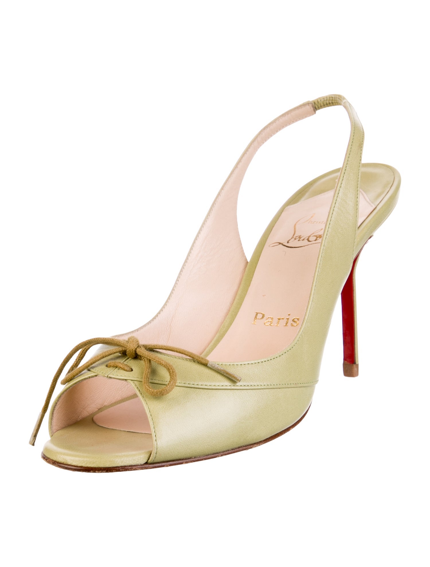 Christian Louboutin Leather Slingback Sandals