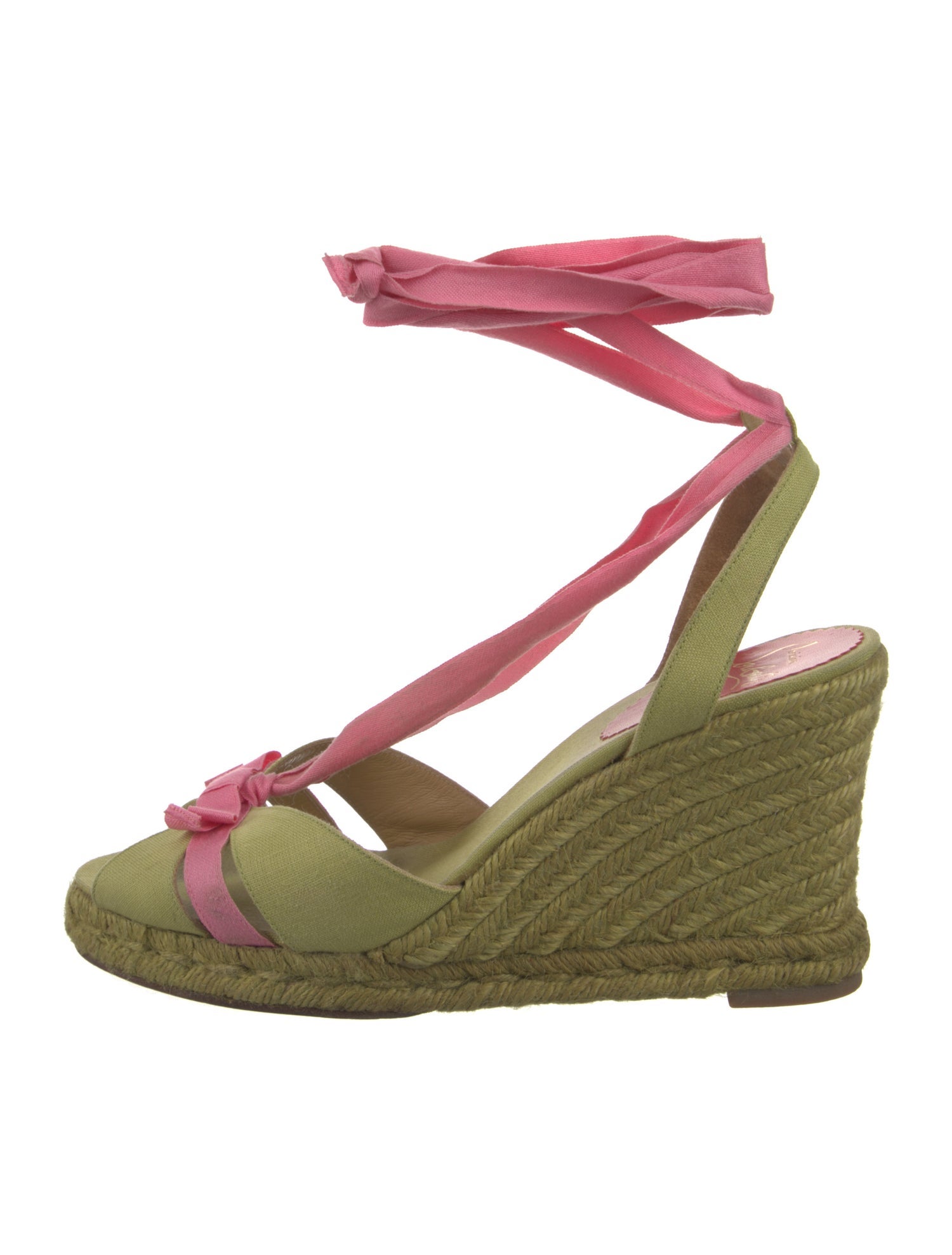 Christian Louboutin Canvas Colorblock Pattern Espadrilles