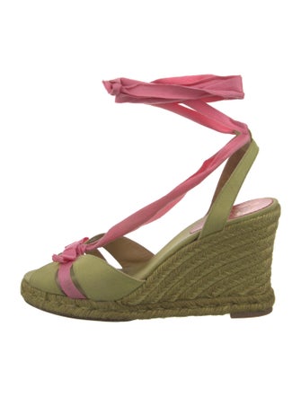 Christian Louboutin Canvas Colorblock Pattern Espadrilles