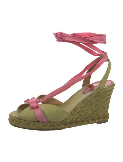 Christian Louboutin Canvas Colorblock Pattern Espadrilles