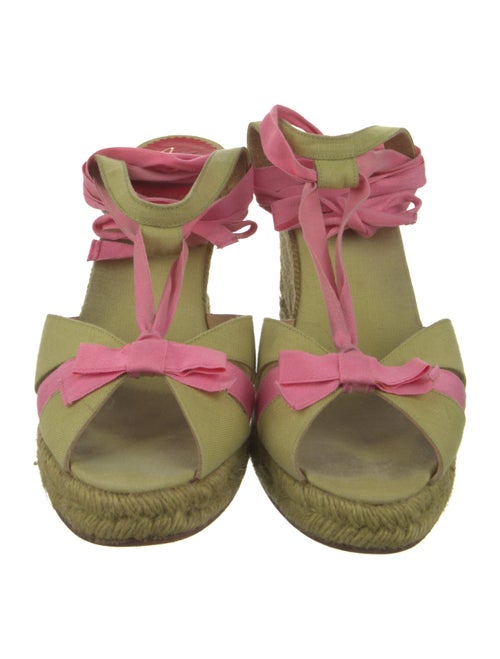 Christian Louboutin Canvas Colorblock Pattern Espadrilles