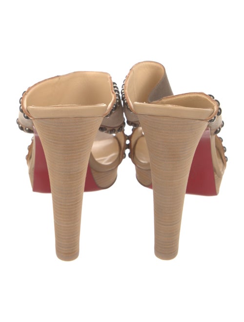 Christian Louboutin Leather Colorblock Pattern Mules