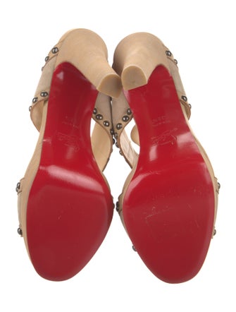 Christian Louboutin Leather Colorblock Pattern Mules