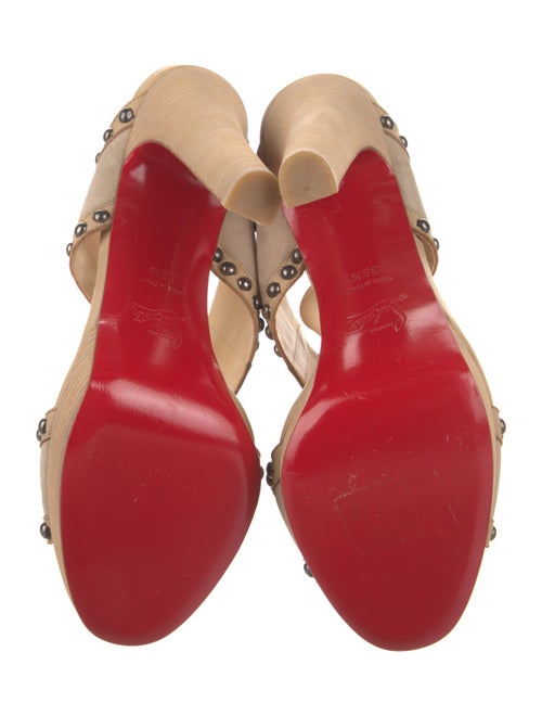 Christian Louboutin Leather Colorblock Pattern Mules