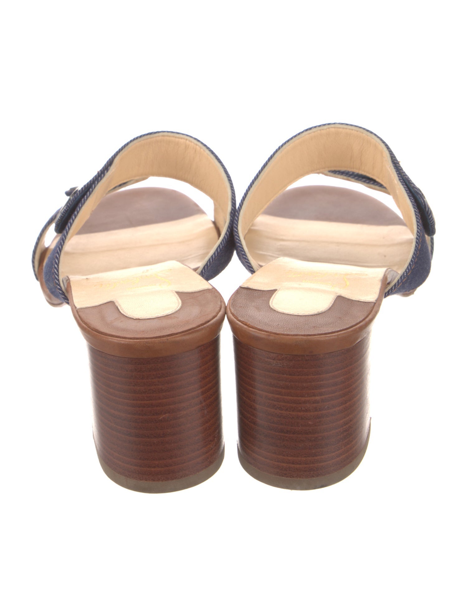 Christian Louboutin Denim Slides