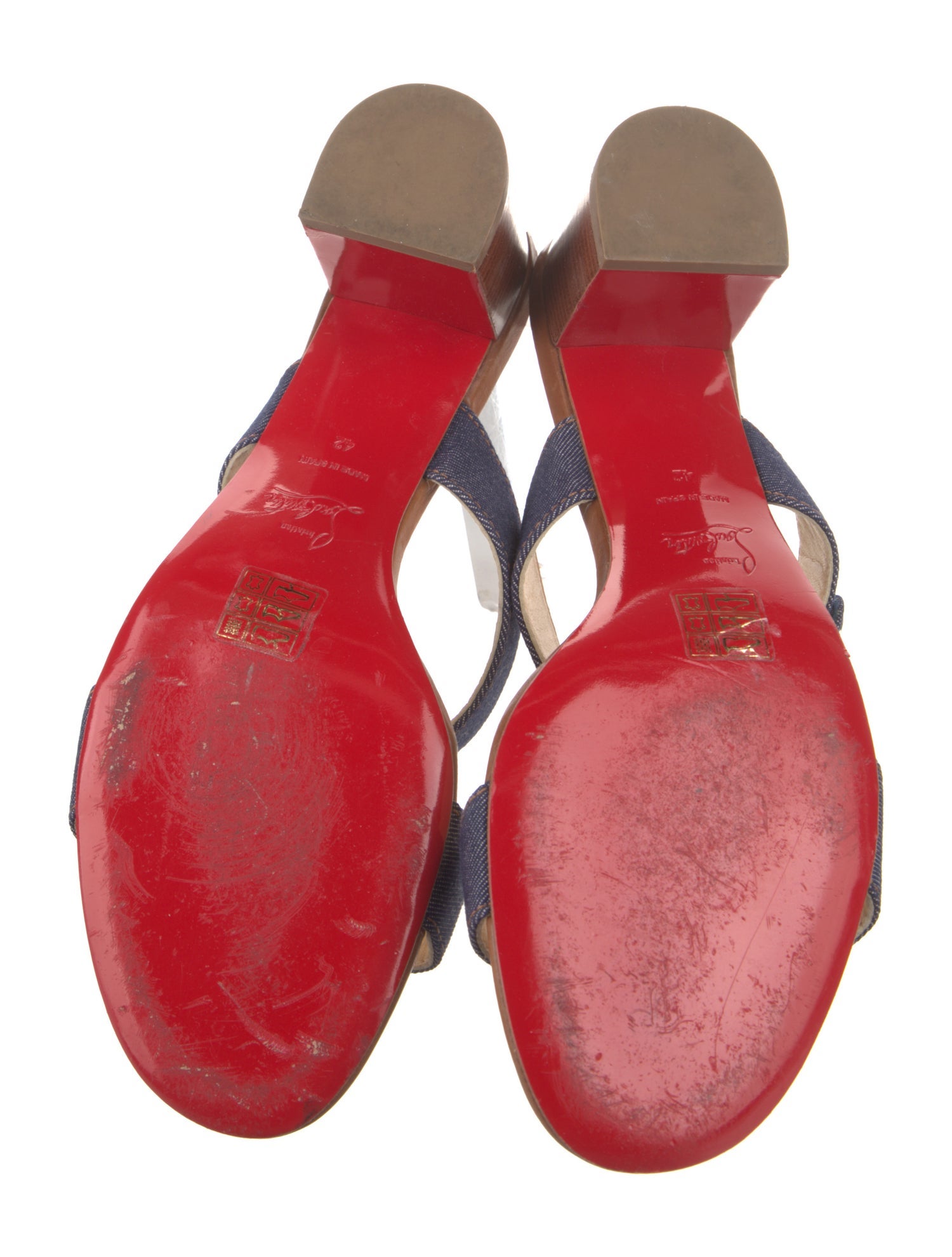 Christian Louboutin Denim Slides