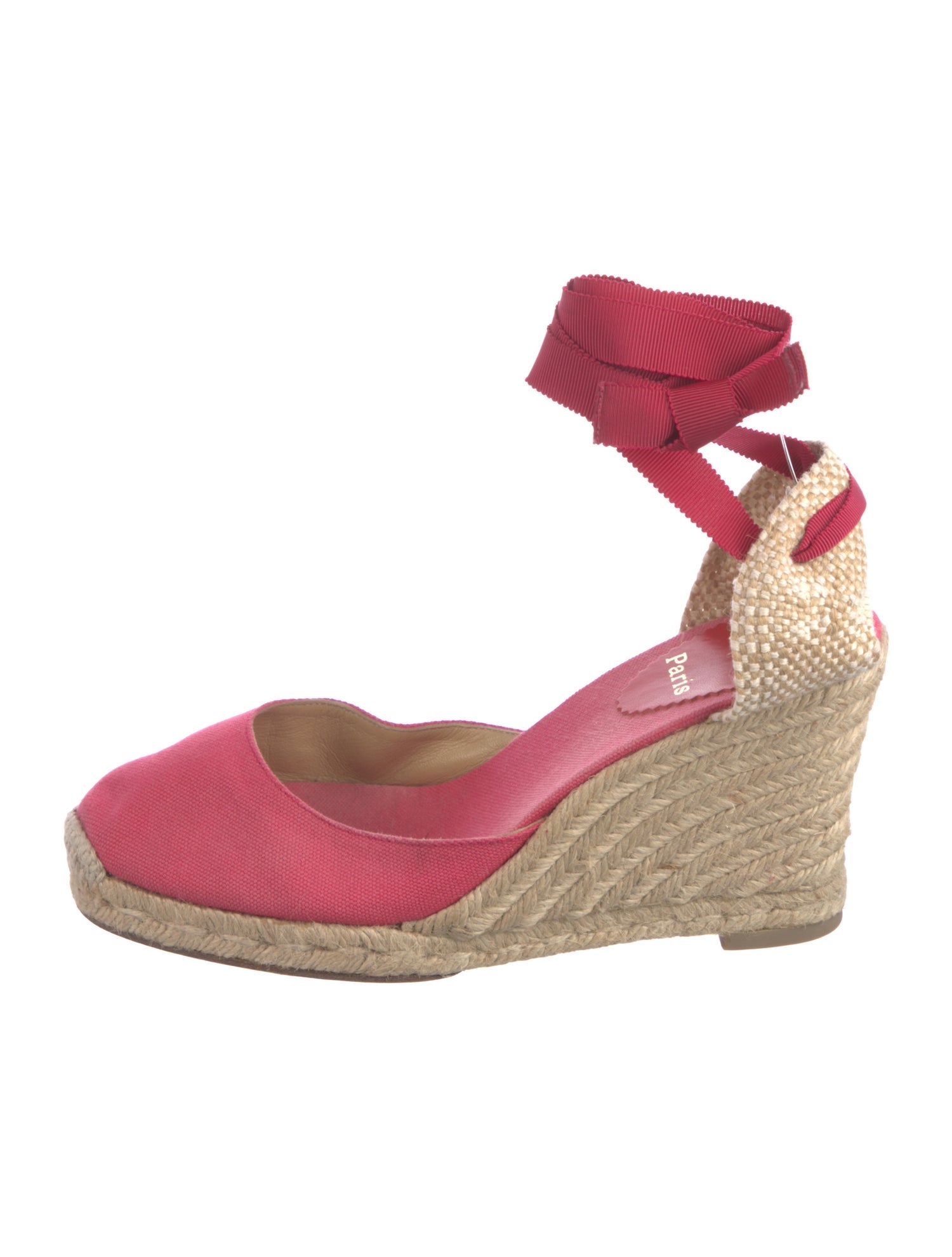 Christian Louboutin Canvas Grosgrain Trim Espadrilles