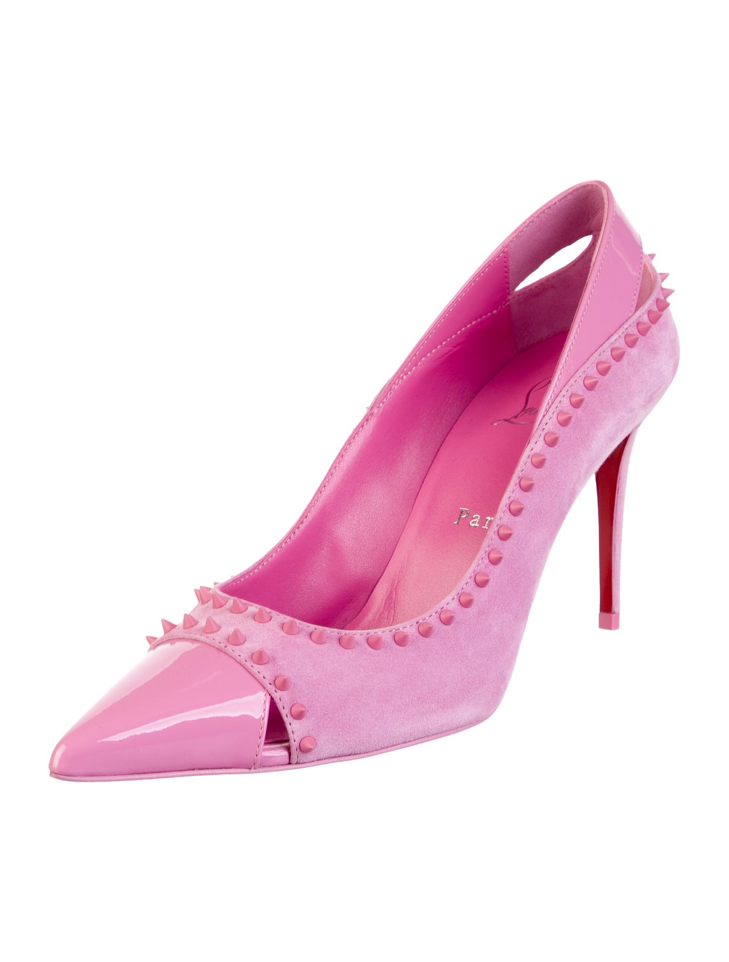 Christian Louboutin Spike Accents Suede Pumps w/ Tags