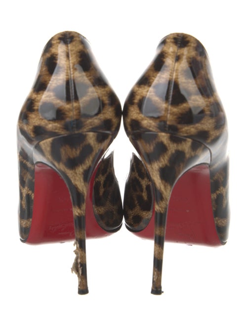 Christian Louboutin Patent Leather Animal Print Pumps