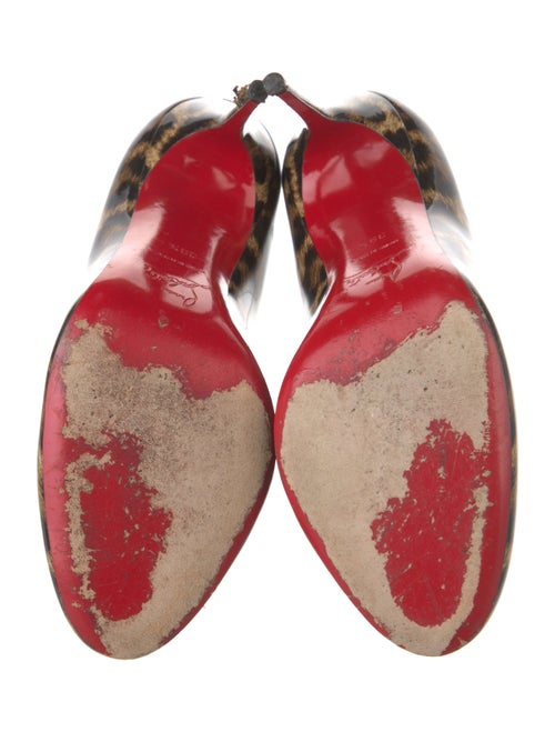 Christian Louboutin Patent Leather Animal Print Pumps