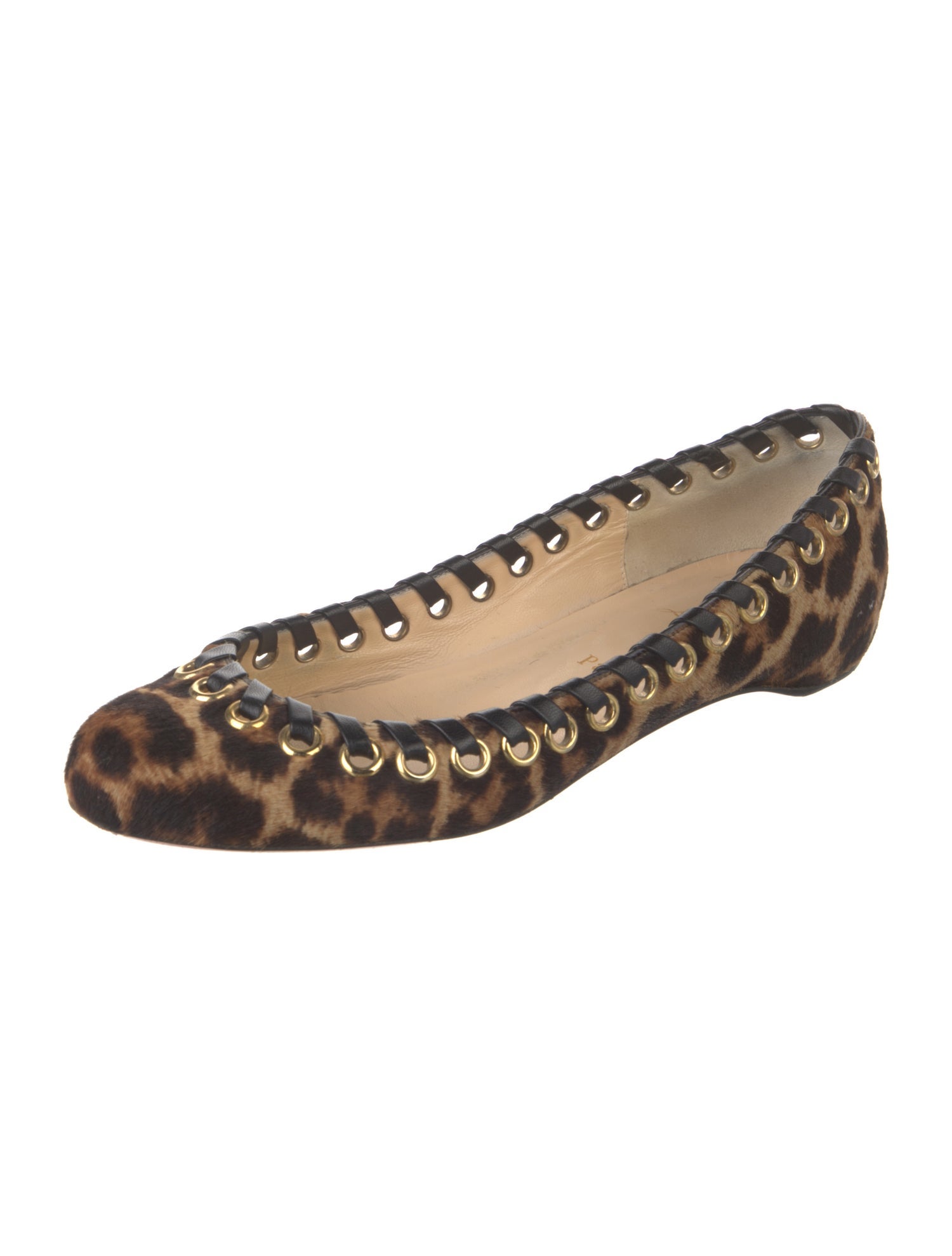 Christian Louboutin Ponyhair Animal Print Flats