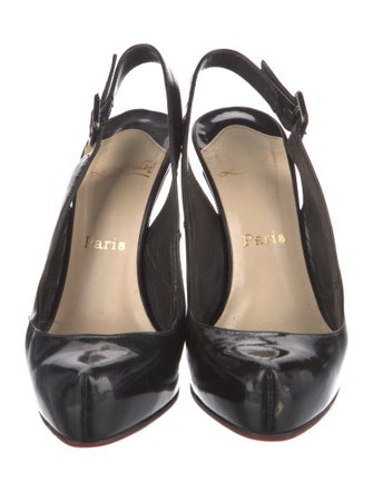 Christian Louboutin Patent Leather Slingback Pumps