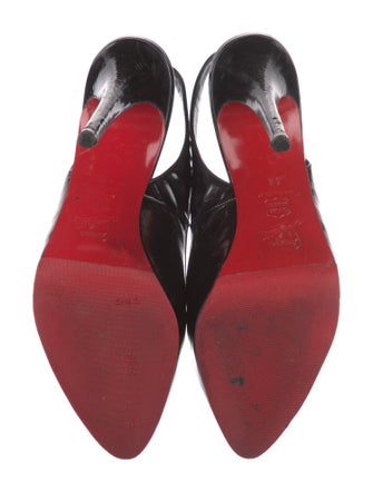 Christian Louboutin Patent Leather Slingback Pumps