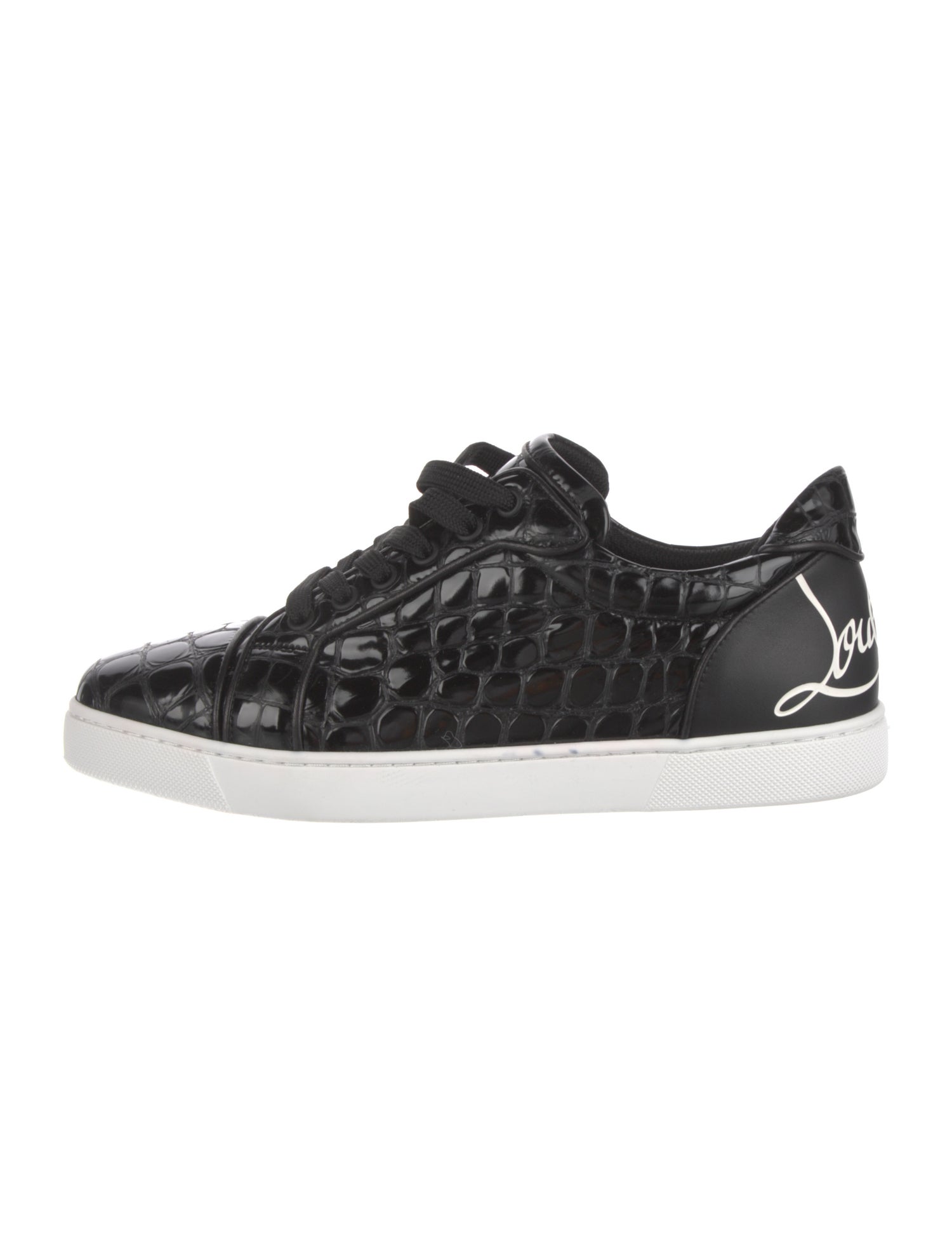 Christian Louboutin Patent Leather Printed Sneakers