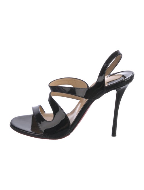 Christian Louboutin Patent Leather Slingback Sandals
