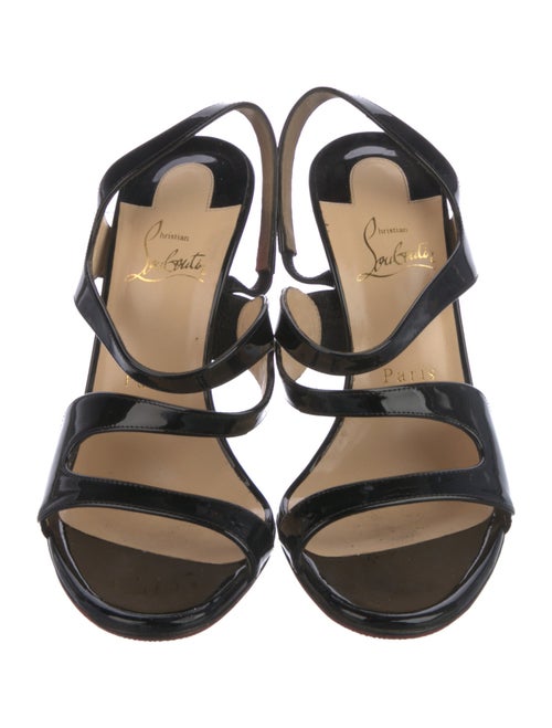 Christian Louboutin Patent Leather Slingback Sandals
