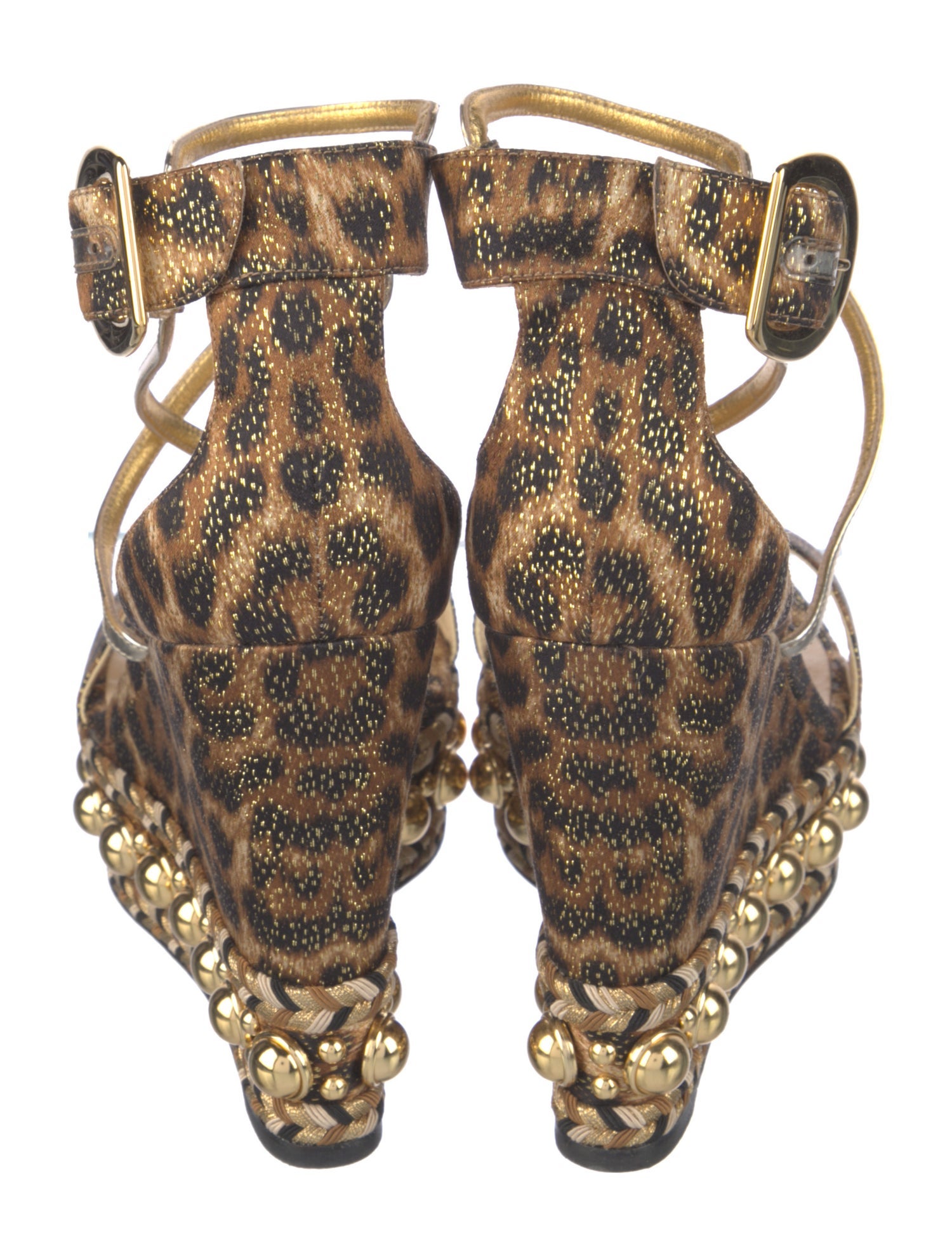 Christian Louboutin Suede Animal Print Espadrilles