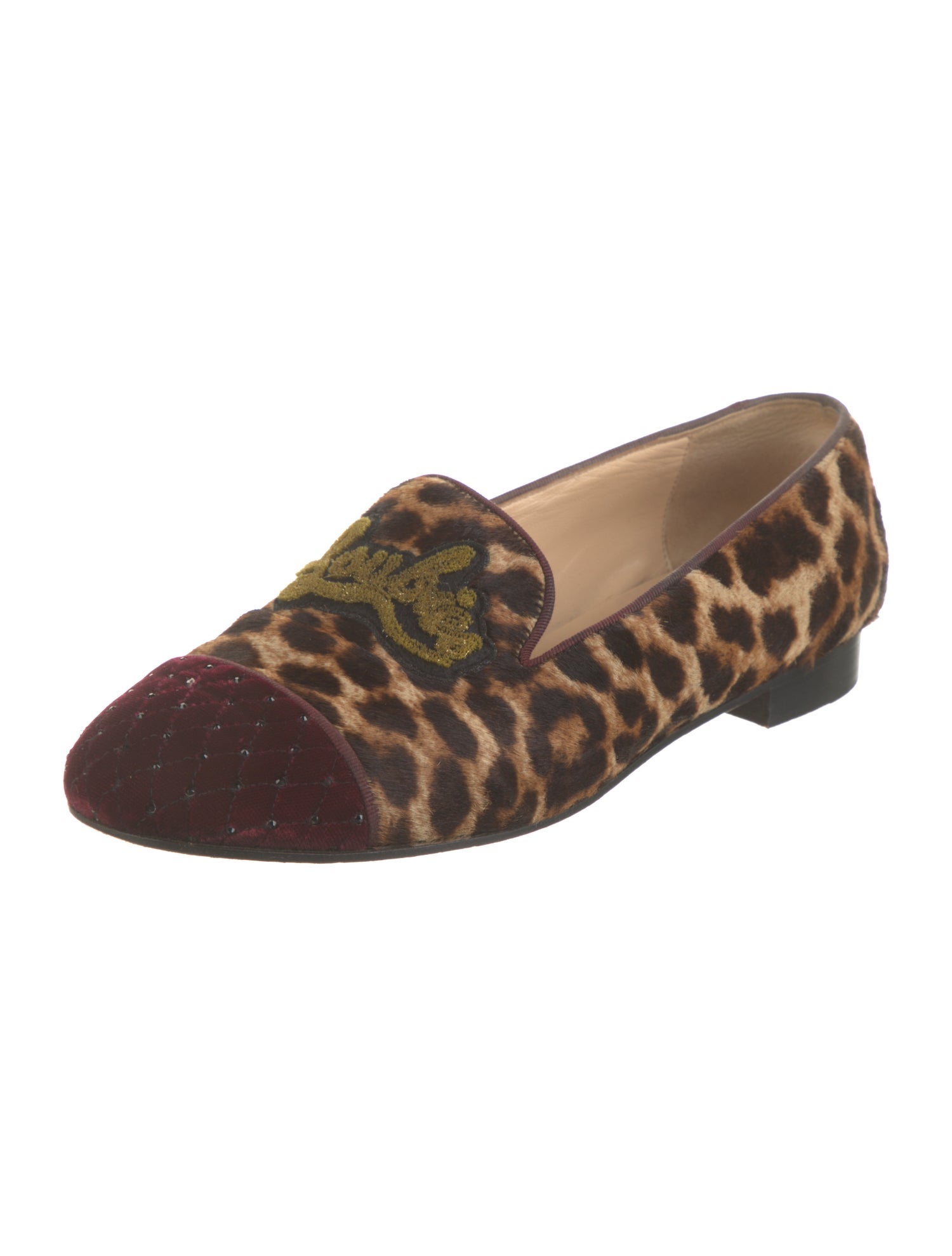 Christian Louboutin Ponyhair Animal Print Loafers
