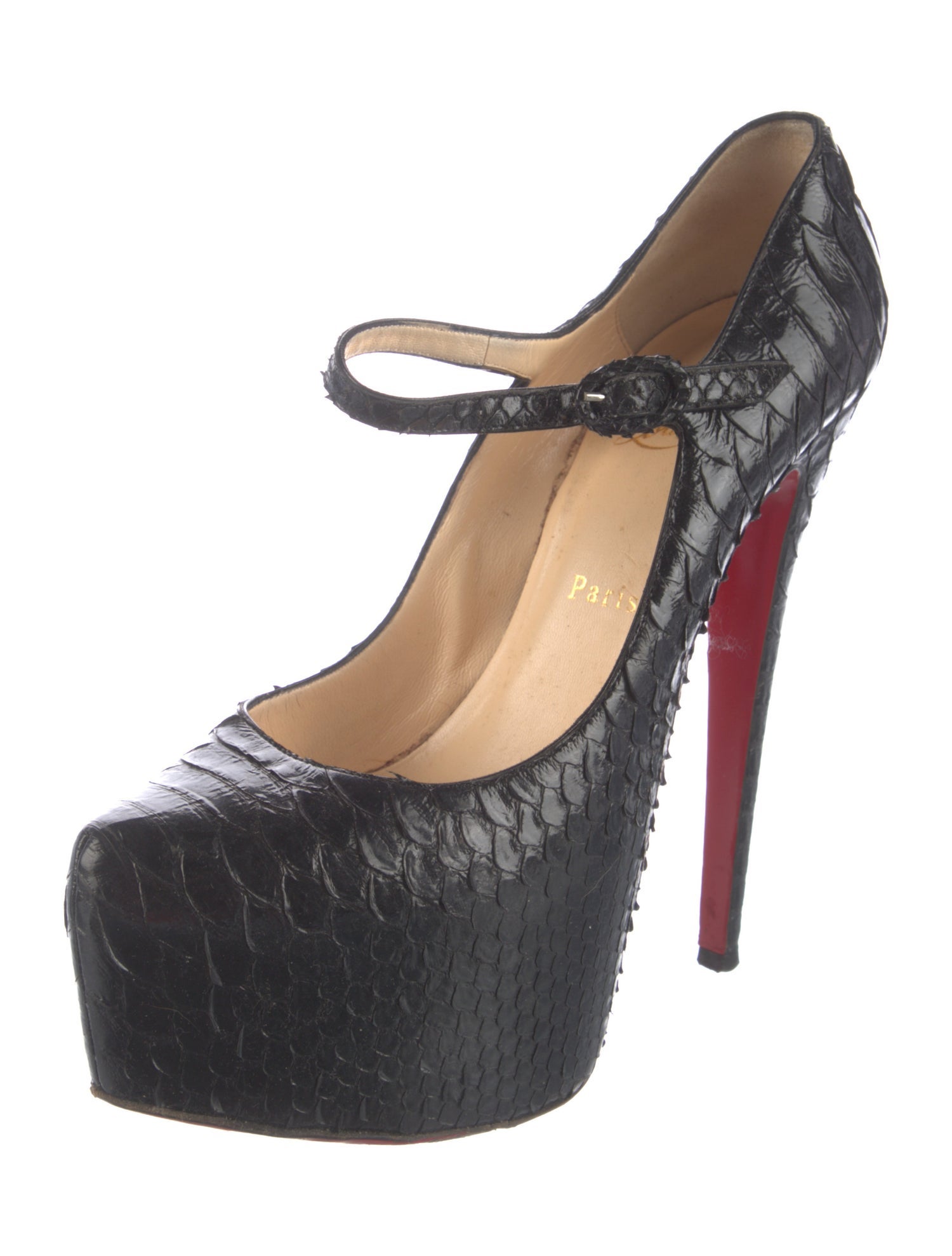 Christian Louboutin Snakeskin Animal Print Pumps