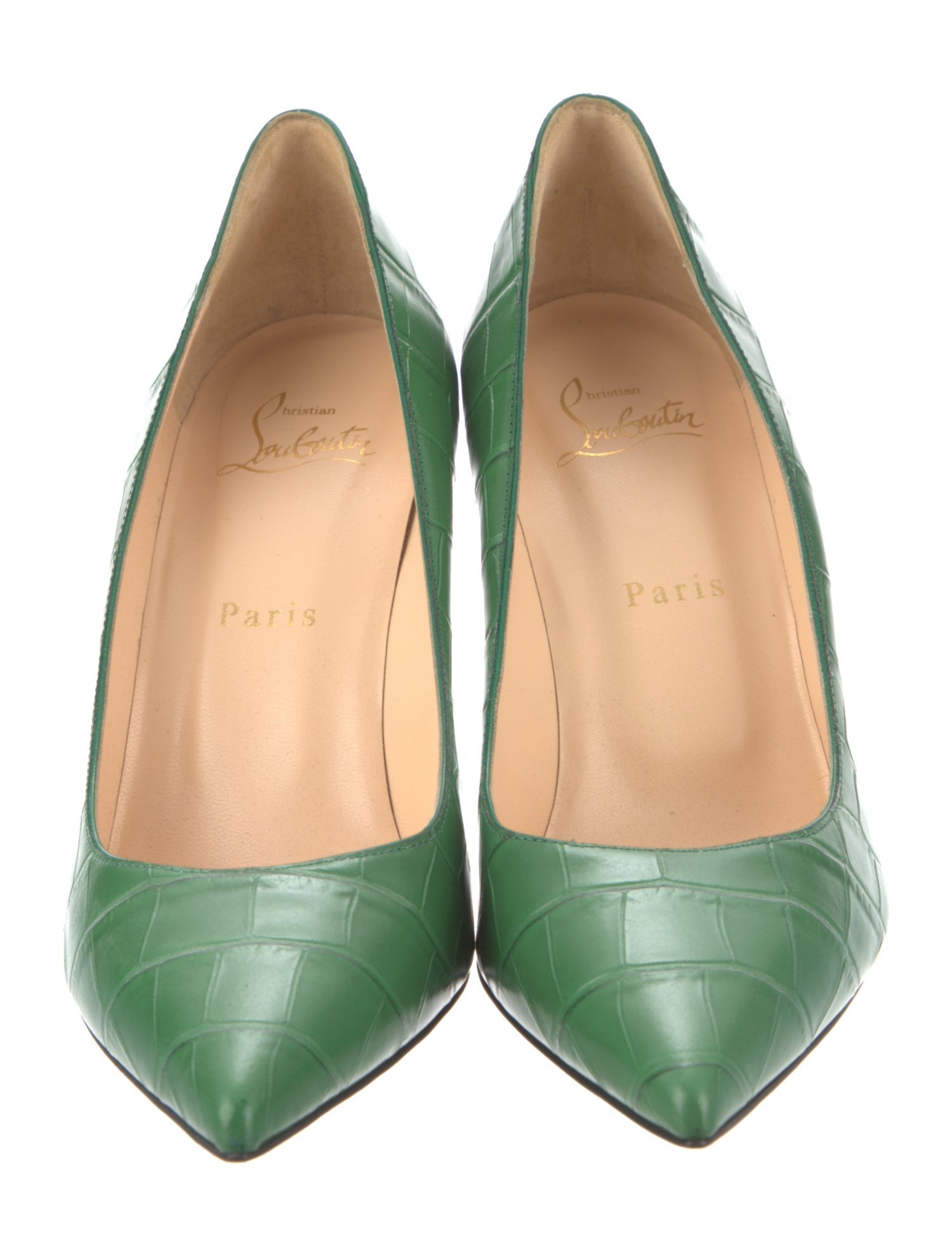 Christian Louboutin Embossed Leather Pumps