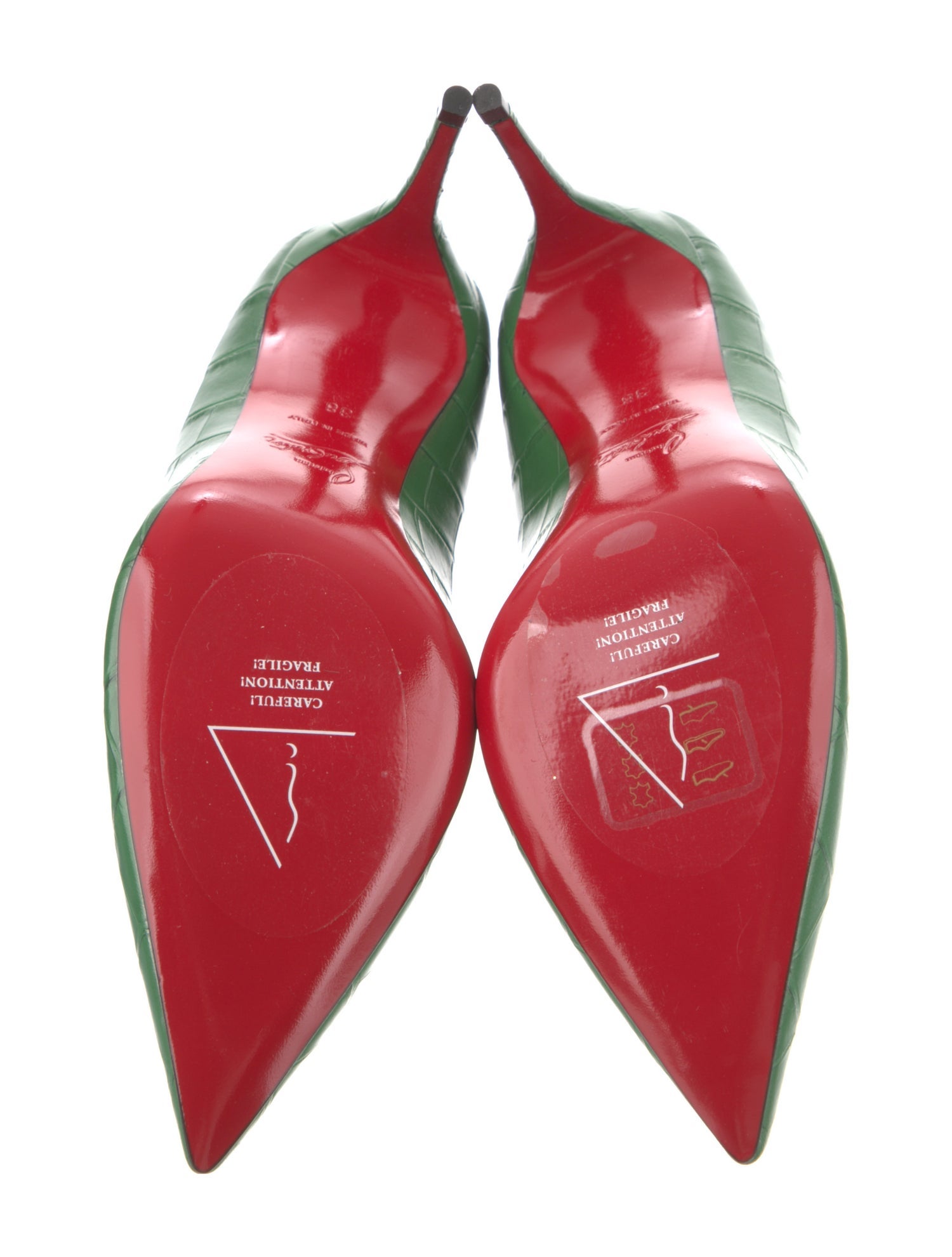 Christian Louboutin Embossed Leather Pumps