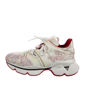 Christian Louboutin Glitter Printed Chunky Sneakers
