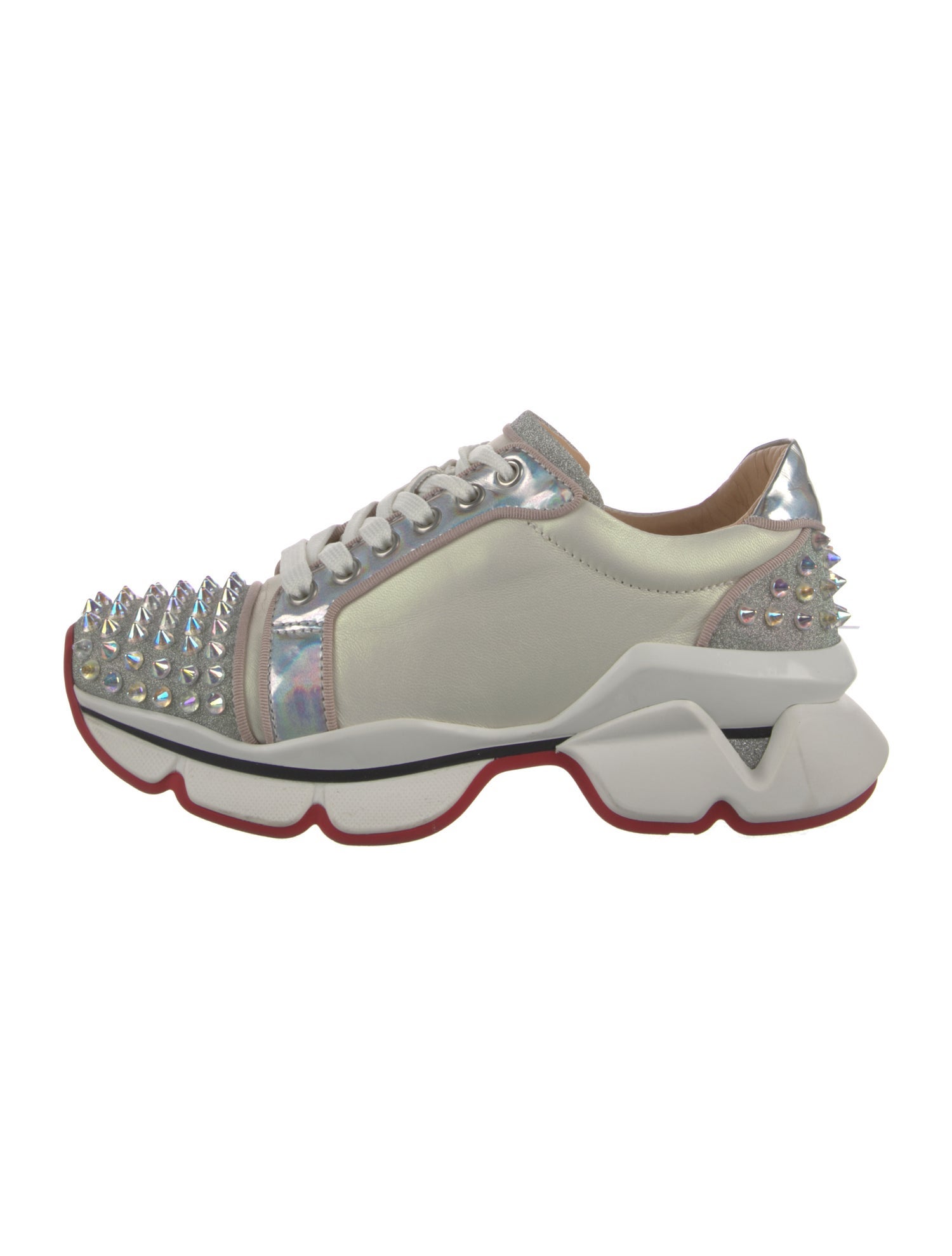 Christian Louboutin Spike Accents Leather Chunky Sneakers